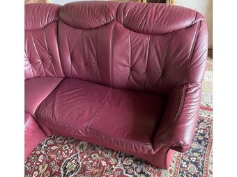 Luxusní rohová kožená sedací souprava, 3034 - 4