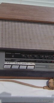 Grundig Philips 1955 drevené rádio FM - 4