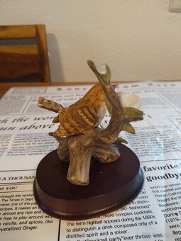 Ptáček střízlík porcelánová soška - 4