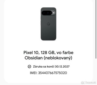 Google Pixel 10 12GB/128GB Obsidian - 4