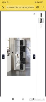 Nový úzky regal Neapel small knižnica predelovač miestnosti - 4