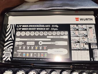 Sada gola multiprofilových kľúčov 1/4" 33ks ,zebra kvality - 4