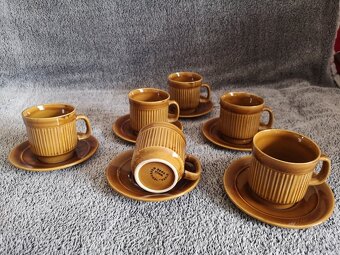 Retro kávová súprava Kera Vitral – Karamelová (ČSSR) - 4