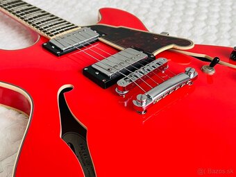 D'Angelico Premier DC Stop-bar Tailpiece Fiesta Red - 4