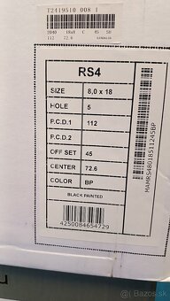 R18 5x112 mm ALU disky MAM RS4 čierne - 4