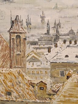 Obraz -Kemiž, Praha olej na překližce 34x57 - 4