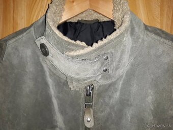 Mustang Kožená bunda zelená na zimu - 4