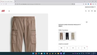 Keprové cargo nohavice HM (Kapsáče) - 4