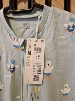 Pyžamo s krátkymi rukávmi zn. Lindex 92 unisex - 4