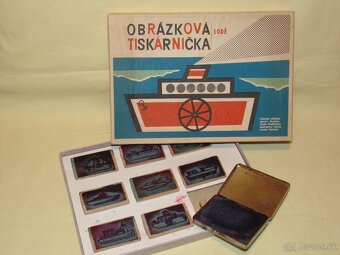 Retro detské PEČIATKY LODE  - obrázková tlačiarnička - 4