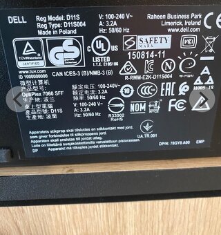 Počítač i7 8gen.Dell OptiPlex 7060 512GB SSD CORE16GbRAM - 4