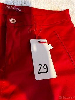 Detské alebo dámske červené džinsy - 4