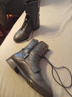 Čižmy koža tmavomodré č. 39 - 4