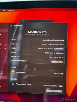 Macbook PRO 13 2017 i5 16gb 256gb - 4