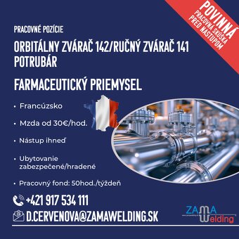 Zvárač 141/142, Potrubár – Projekty v EÚ, mzda od 30 €/hod - 4