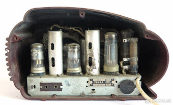 Elektrónkové bakelitové rádio Tesla Talisman 308U - 4