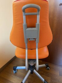 Detská kancelárska stolička nastaviteľná oranžová - 4