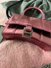 Balenciaga hourglass bag metalic pink - 4