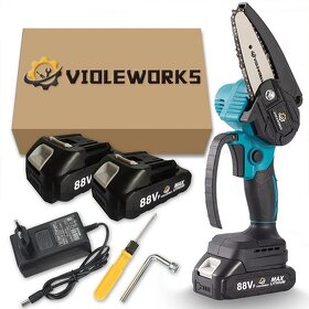 Kvalitná AKU Reťazová Píla + 2 baterky veľkosti 4", 6", 8 - 4