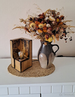 Drevená rustikálna lampa - 4