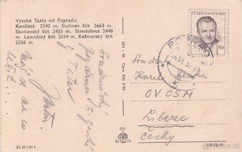 Staré pohľadnice Vysoké Tatry, vodopád, Stalinov štít, Popra - 4