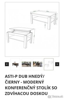 Výškovo nastaviteľný konferenčný stolík - 4