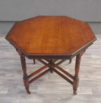 Stolík Edwardský vintage príručný . - 4