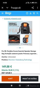 Predám case taška puzdro prenosný obal JBL encore partybox - 4