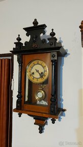 Predám funkčné starožitné Hodiny BADISCHE Uhrenfabrik 1890 p - 4