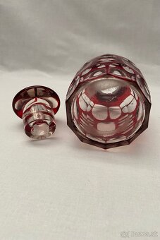 Karafa ,rubínové sklo. - 4