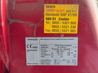 Kotolňa Weishaupt 2250 kW–plynový kotol, horák, fancoily - 4