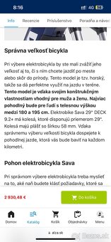 elektrobicykel Sava deck 9.2+ a  9.1+ - 4