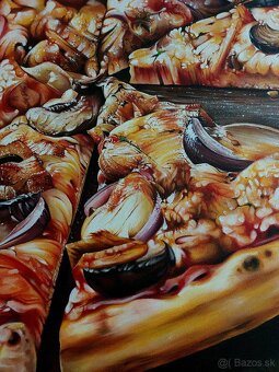 Realistická maľba akrylom na plátne PIZZA - 4