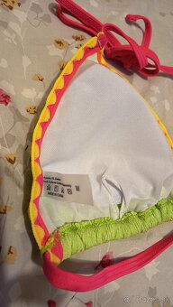 Dámske plavky nové veľkosť M zeleno ružové - 4