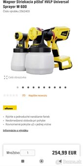 Wagner Striekacia pištoľ HVLP Universal Sprayer W 600 - 4