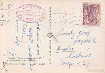 Staré pohľadnice Vysoké Tatry, lanovka, Lomnický štít - 4