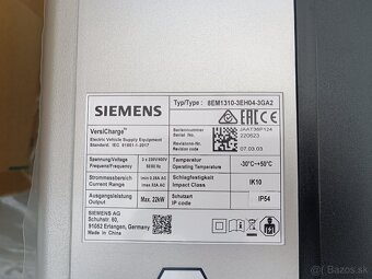 Wallbox – 22 kW Nový značky SIEMENS Nabíječka - SIM - 4