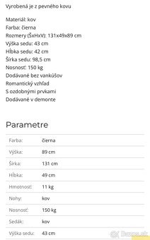 Nadherna zahradna lavicka - 4