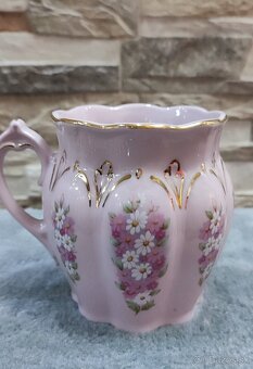 Růžový porcelán,2 hrníčky, Chodov - 4
