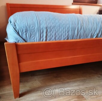 Manželská posteľ drevo-čerešňa 180x200cm - 4