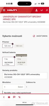 Predám Hilti diamantové kotúče nové 125 veľkosť - 4