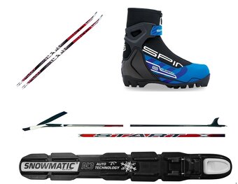 Nový bežkársky set ENERGY bežky, viazanie, topánky, palice - 4