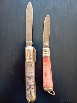 Starý pečiatkový vankúš a nožíky - 4