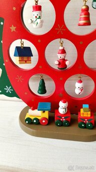 Vianočná drevená dekorácia Santa Claus Mikuláš - 4