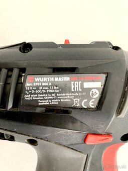 AKU vŕtačka/skrutkovač - Wurth Master ABS 18 Compact - 4