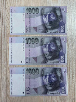Slovenské bankovky (5000, 1000, 500, 200, 100, 50, 20 ) - 4