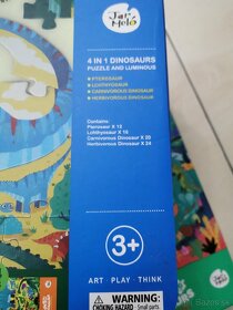 Sada 4v1 dinosaurs puzzle - 4