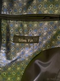 Vlnený oblek Paco Romano (slim fit) - modrý, štrukturovaný - 4