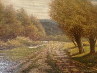 Wilhelm Otto - obrovský obraz v zlatom ráme 100x80 cm - 4