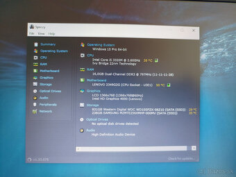 notebook Lenovo T430 - Core i5-3320M, SSD, 1TB HDD, W10 - 4